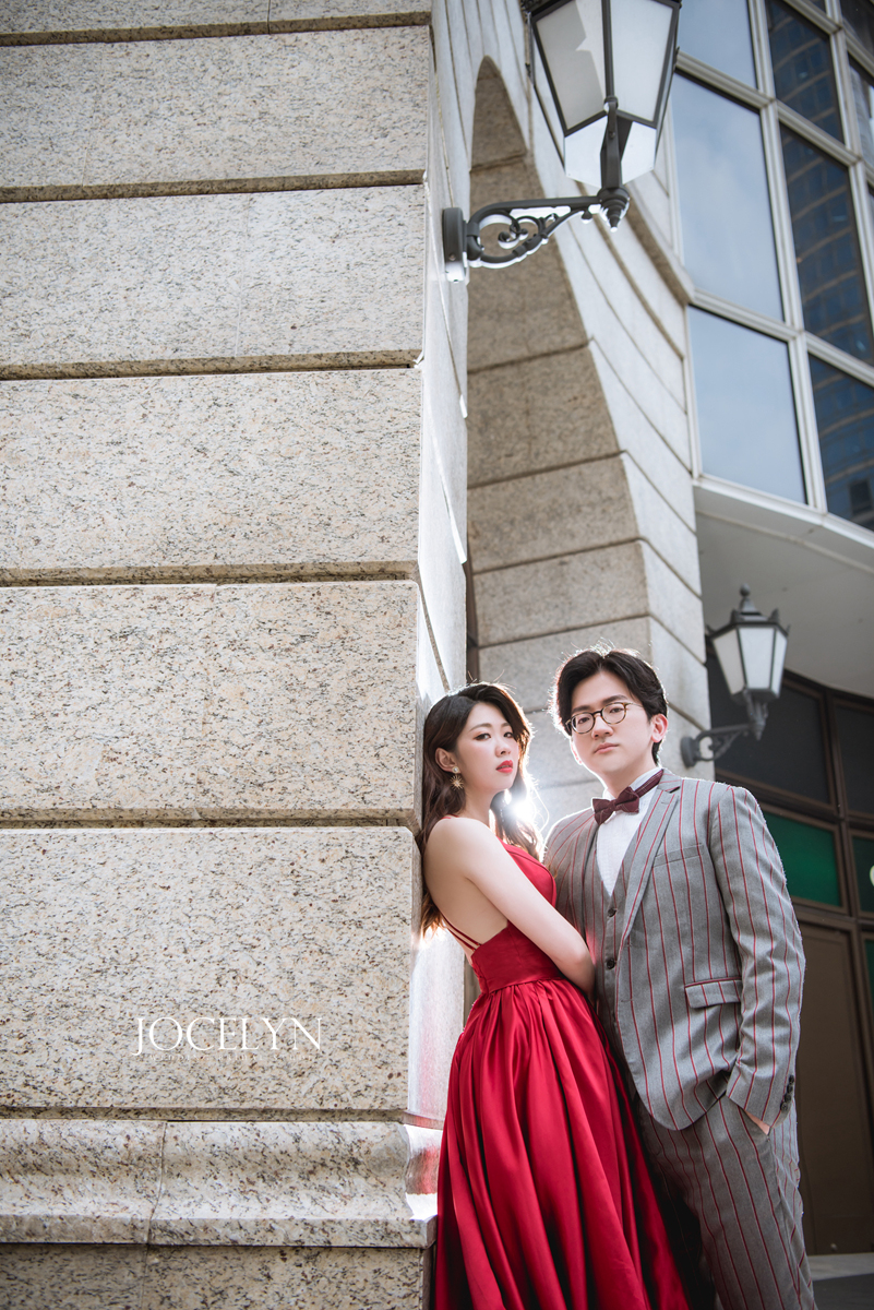 美式婚紗推薦,婚紗照,紅色禮服,紅色禮服造型,台北婚紗景點